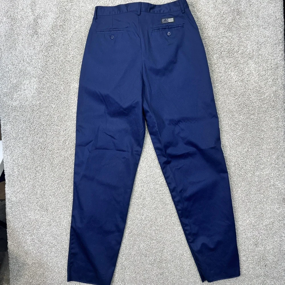 Adidas Pants Mens 34 TM Sideline Pan Navy Blue Pleated Vintage NEW